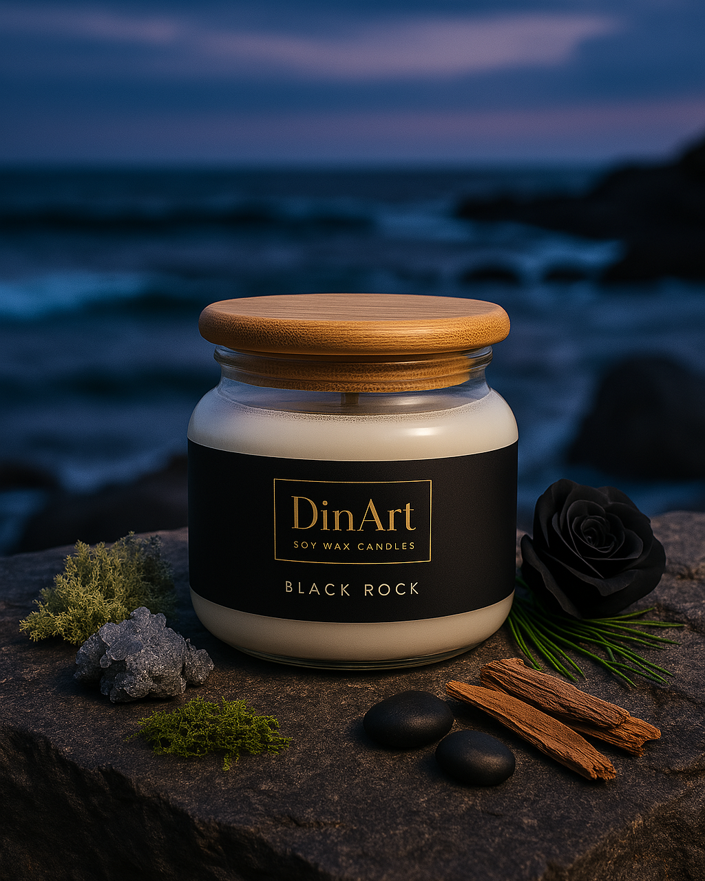 Soy candle generated picture, visual scent presentation