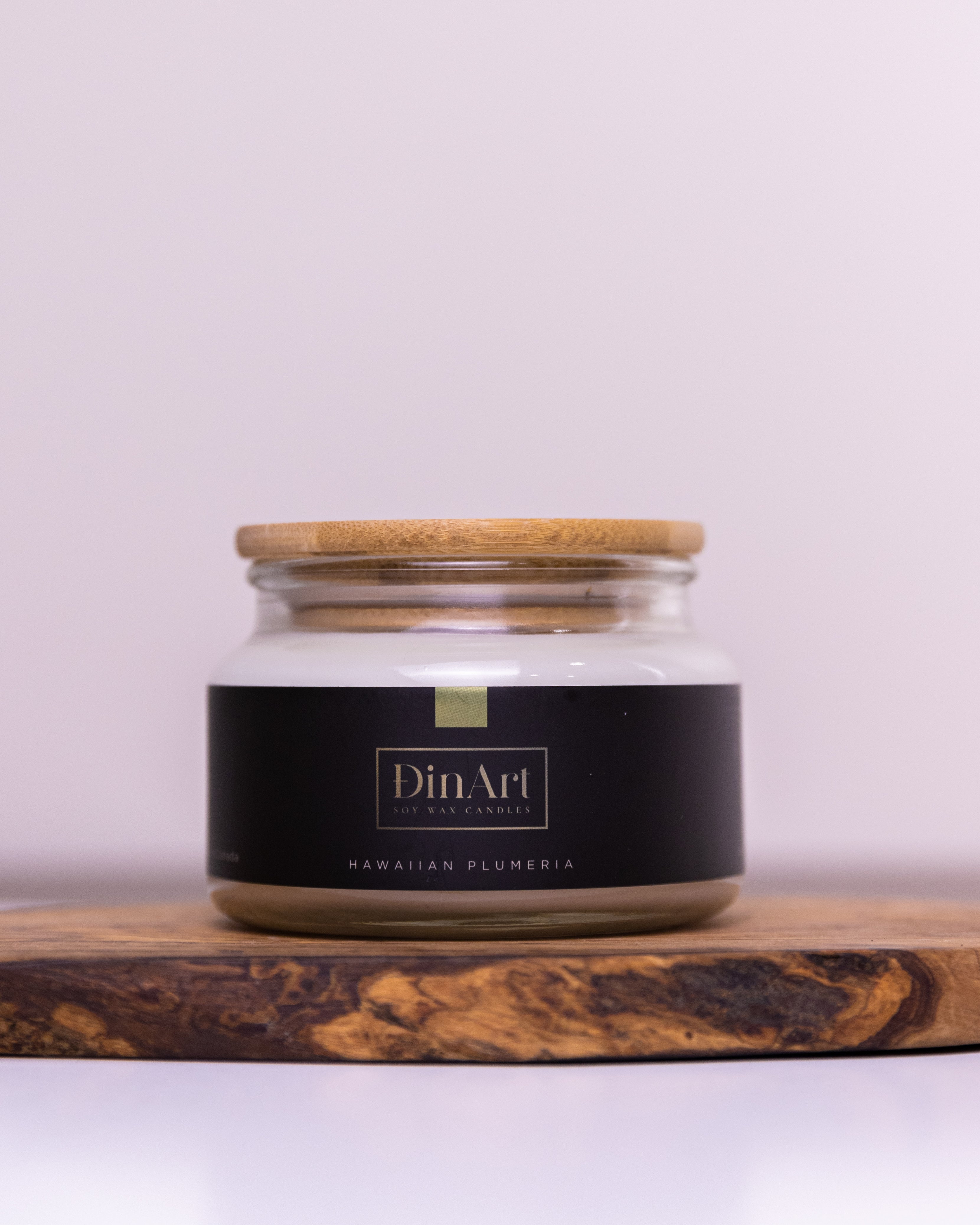 Soy wax candle front view