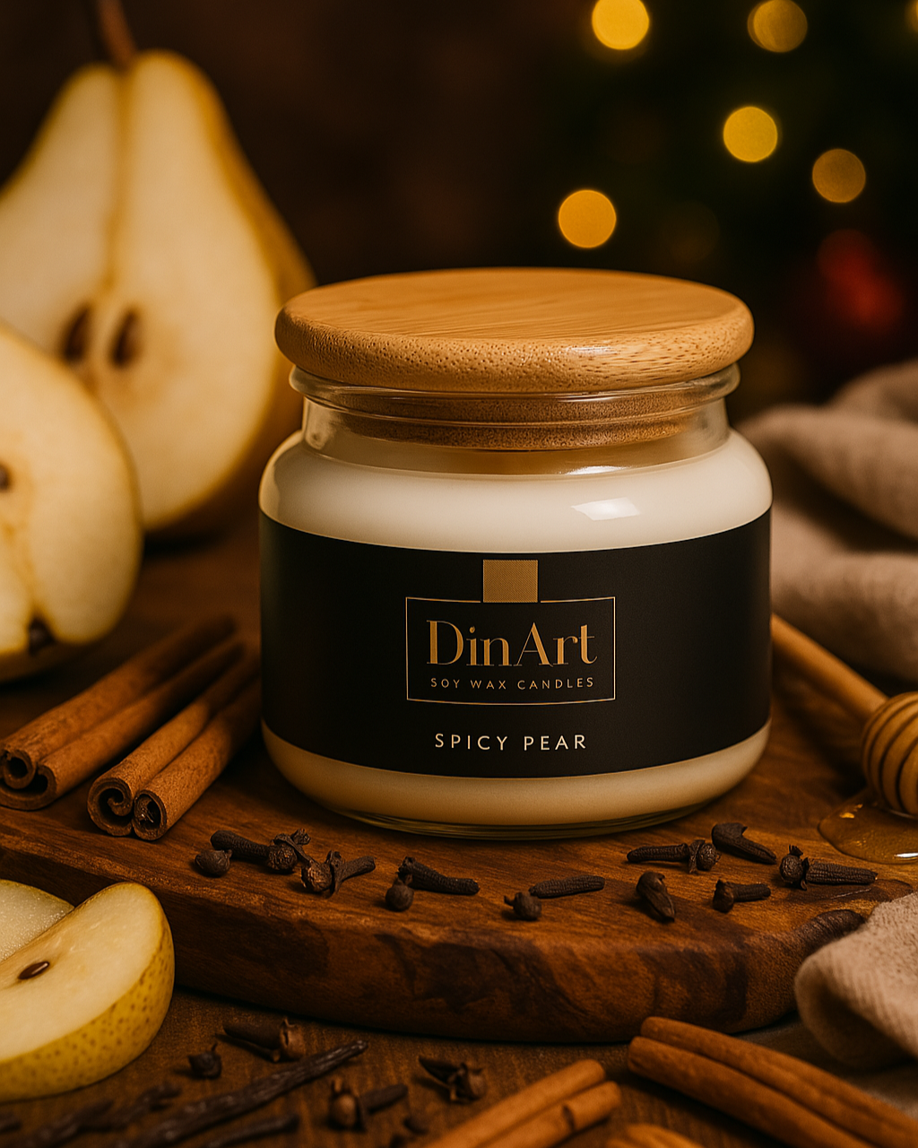 Soy wax candle generated picture, visual scent presentation