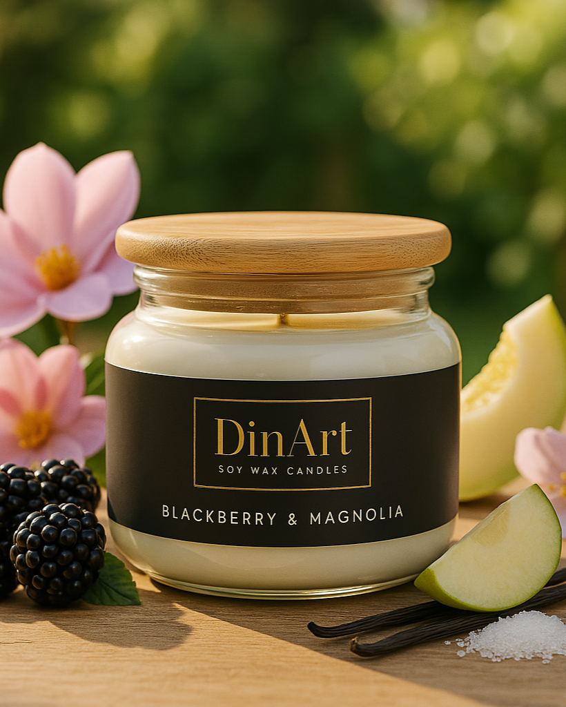 Soy candle generated picture, visual scent presentation