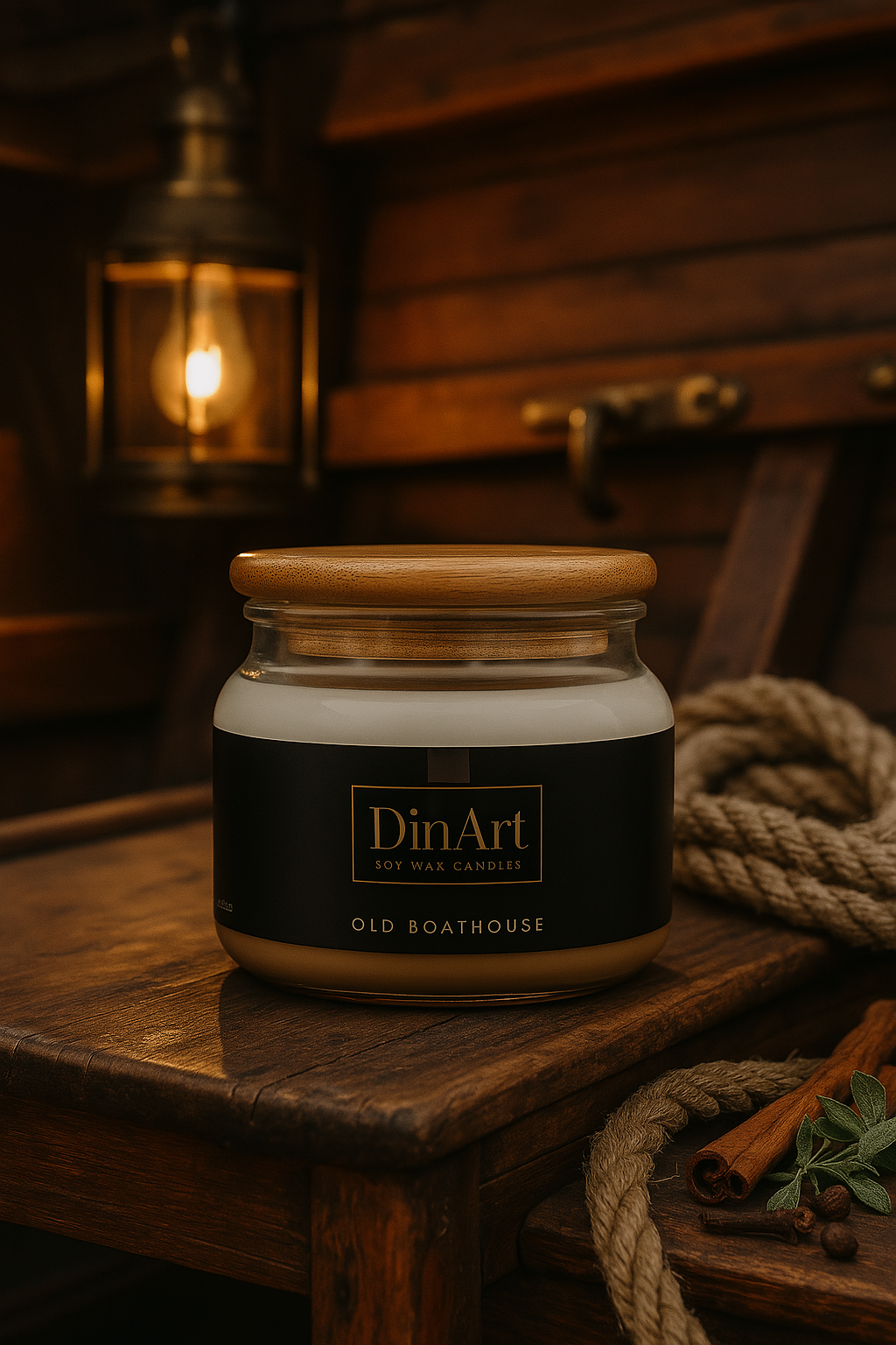 Soy candle generated picture, visual scent presentation