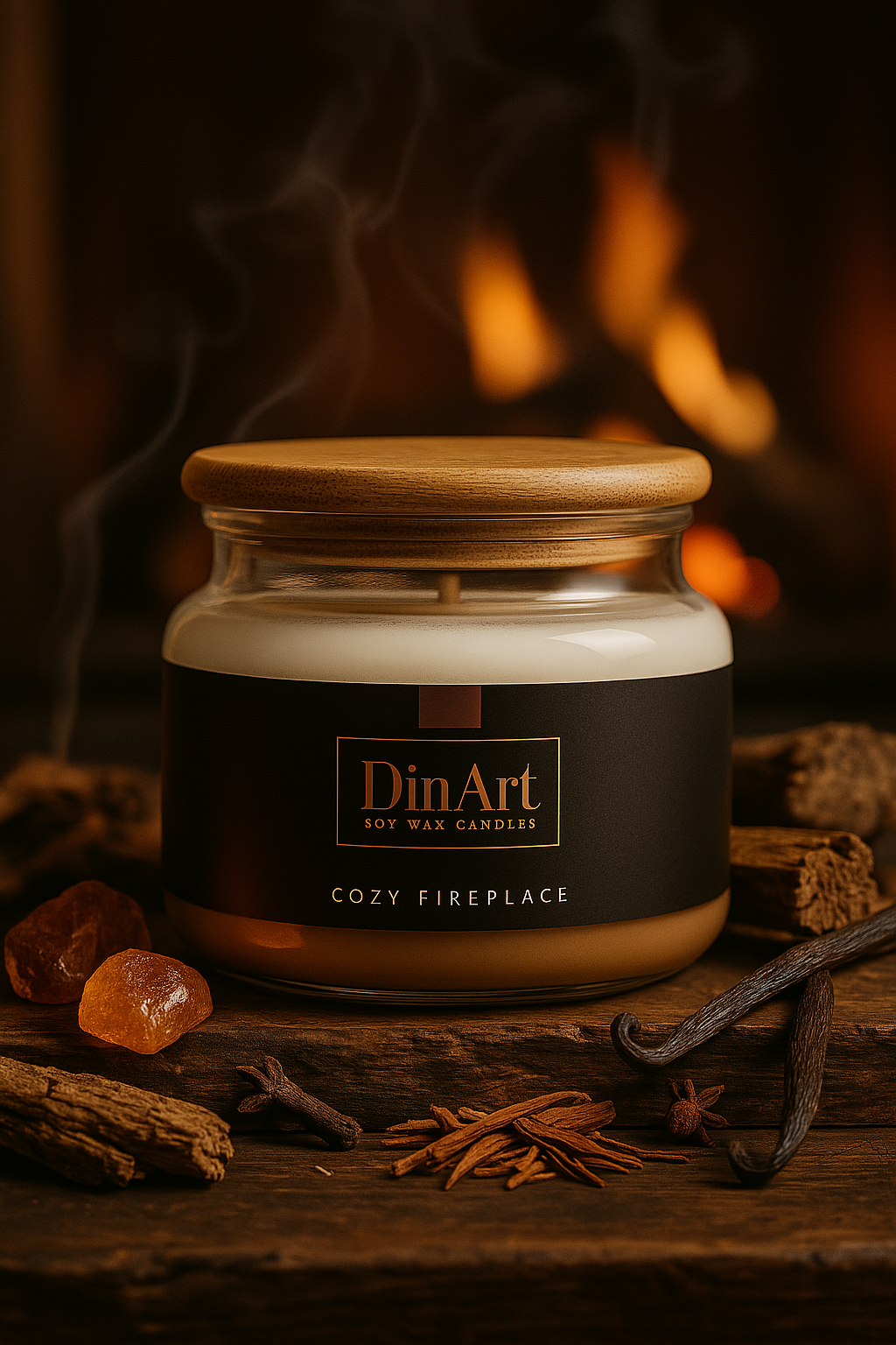 Soy candle generated picture, visual scent presentation