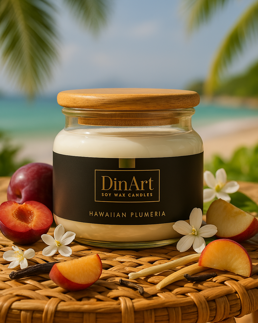 Soy candle generated picture, visual scent presentation