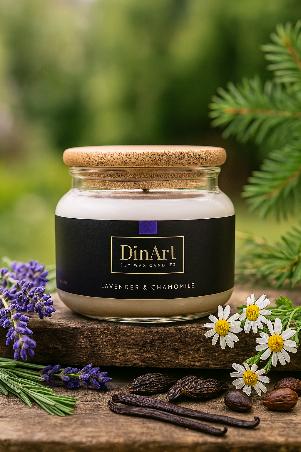 Soy candle generated picture, visual scent presentation