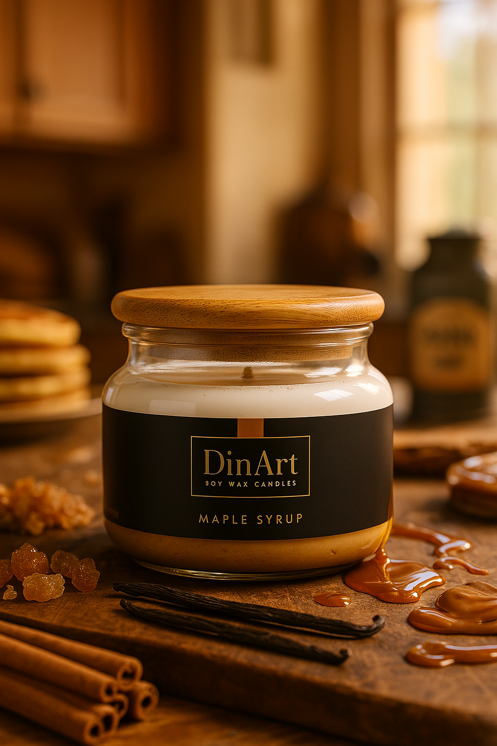 Soy candle generated picture, visual scent presentation