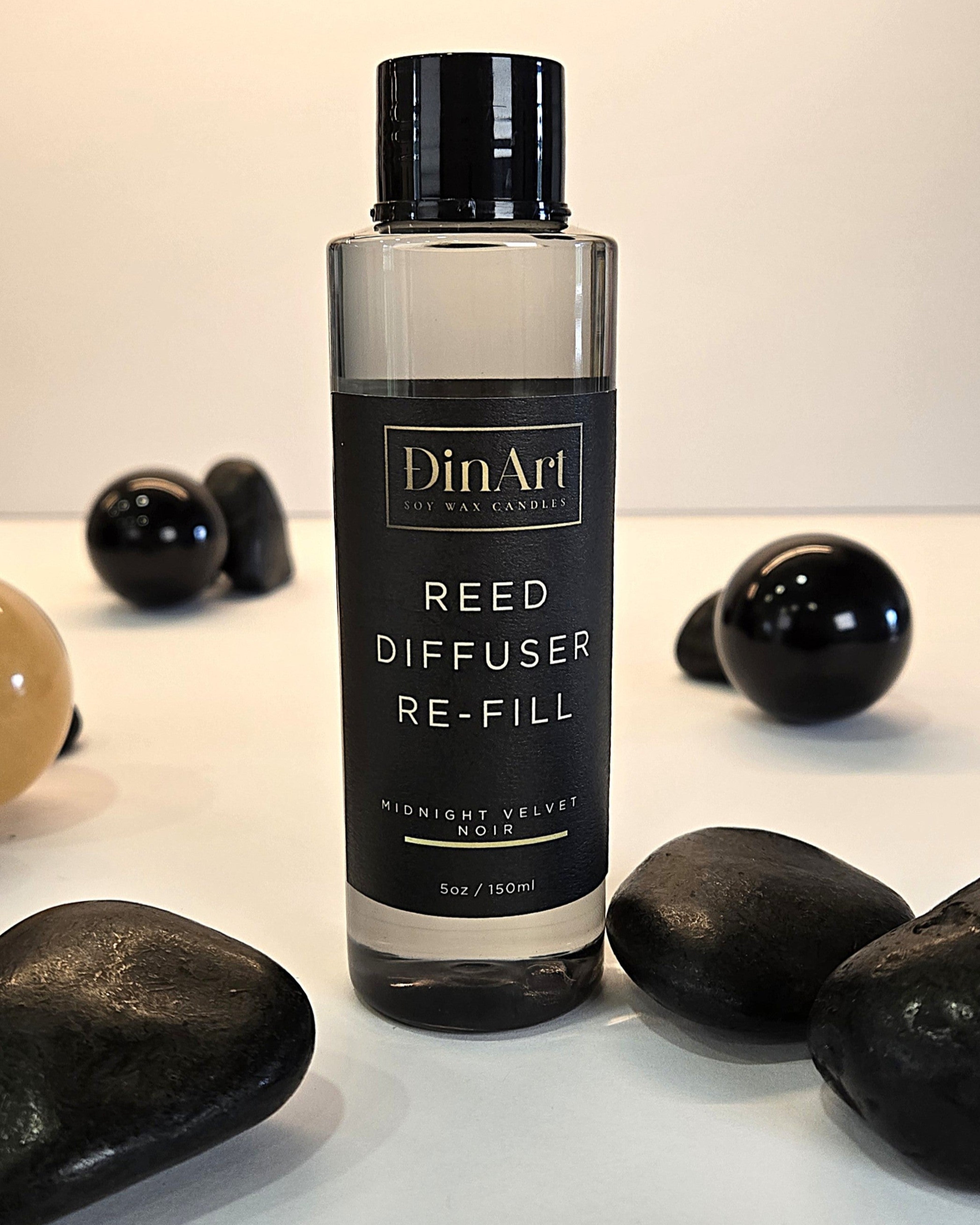 Reed diffuser re-fill bottle front view