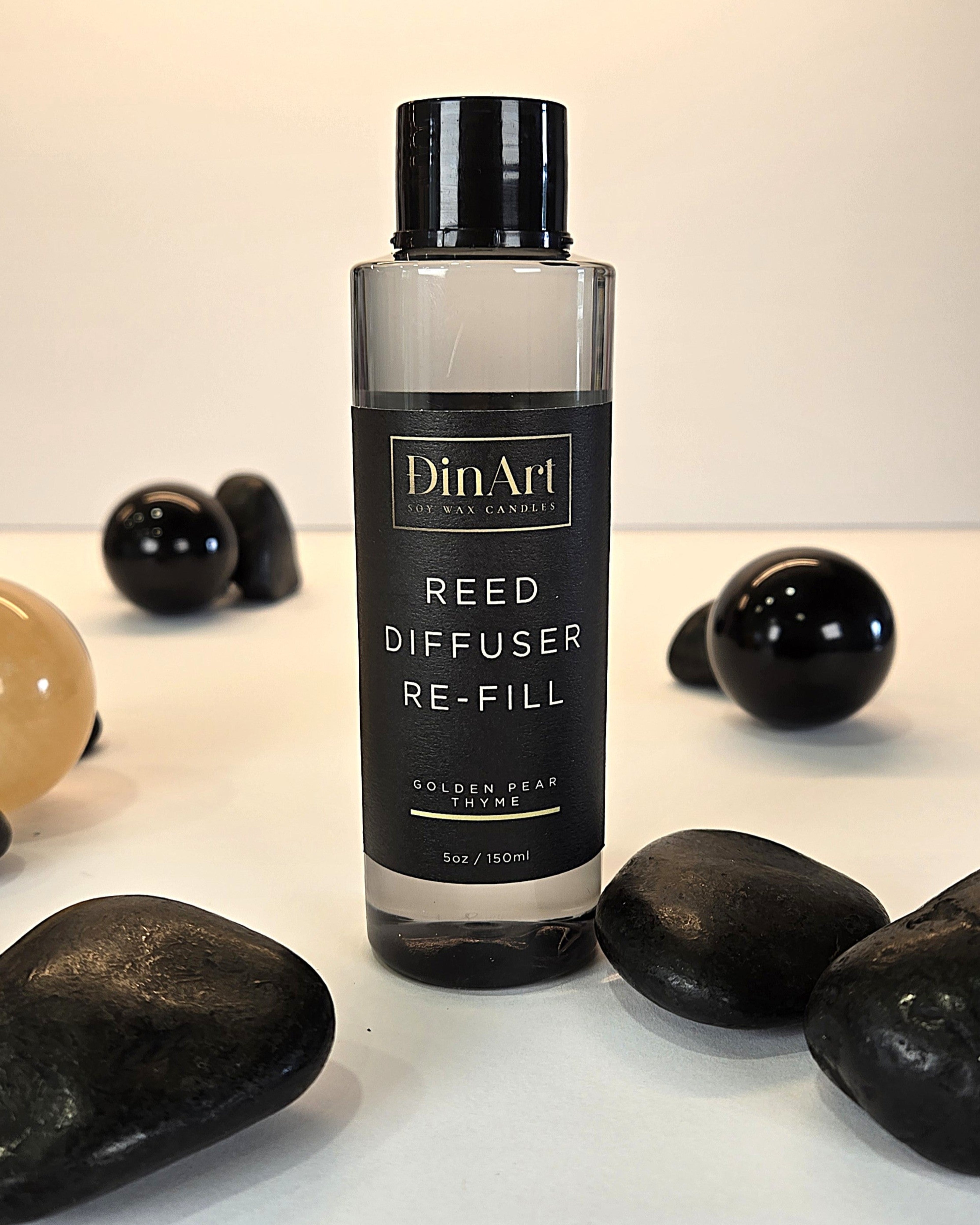 Reed diffuser re-fill bottle front view