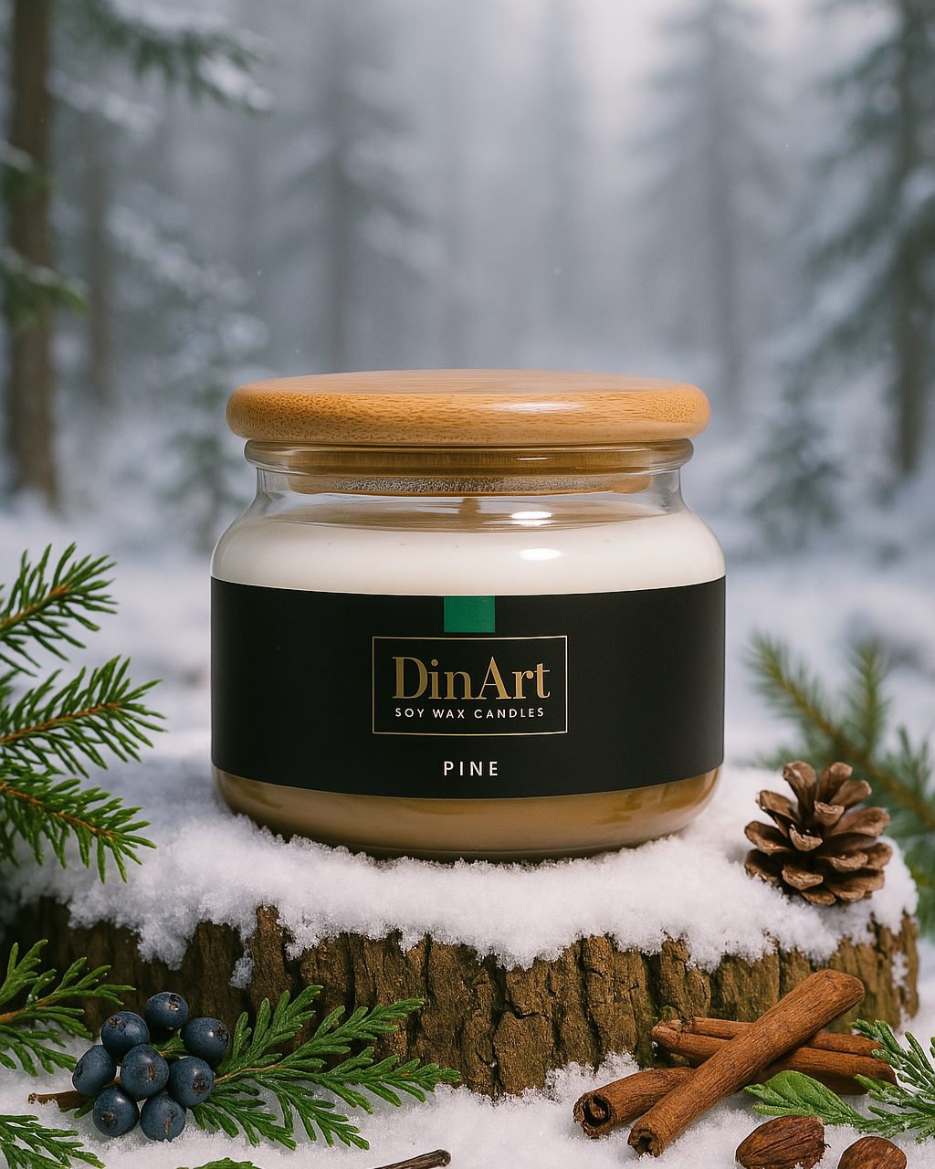 Soy candle generated picture, visual scent presentation