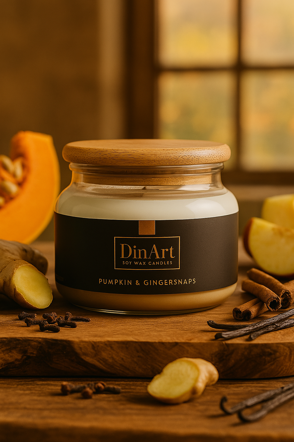 Soy candle generated picture, visual scent presentation