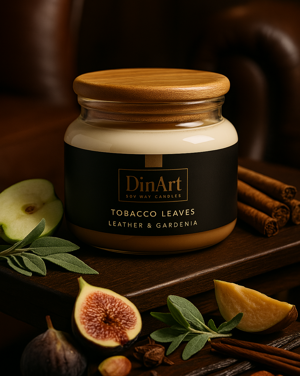 Soy candle generated picture, visual scent presentation